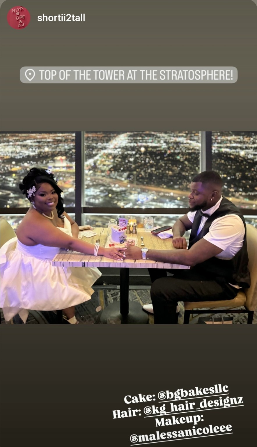 Couple at a rooftop wedding