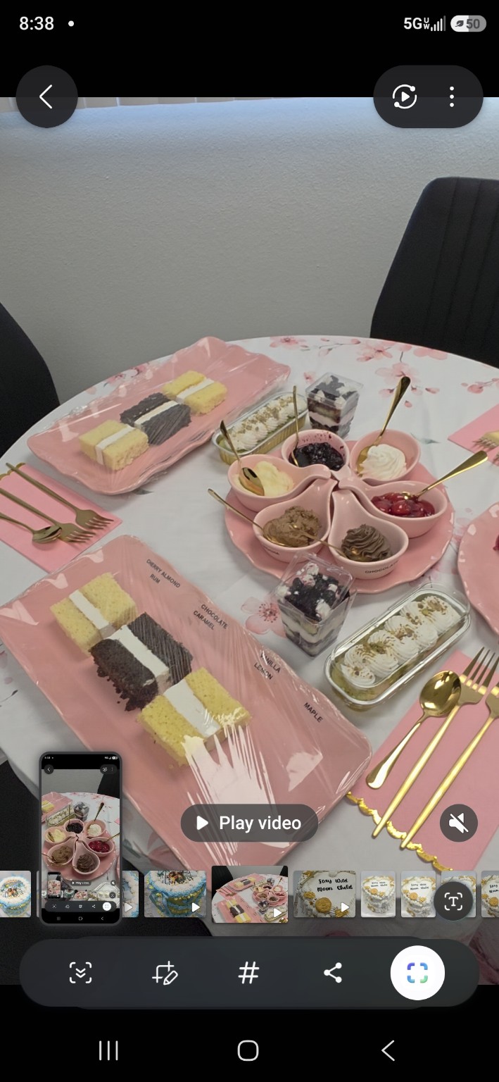 Full Baby Girl Bakes tasting suite table