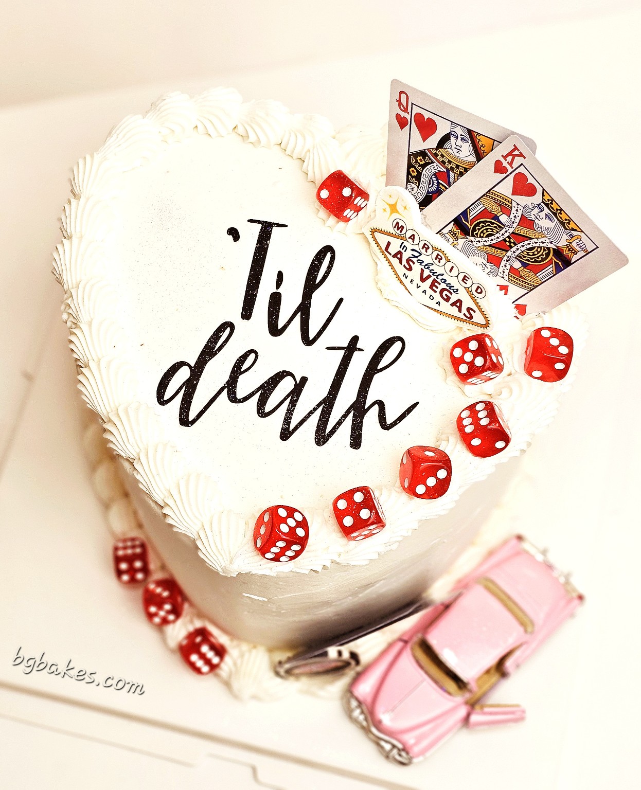 Til Death Deluxe Las Vegas wedding cake by Baby Girl Bakes